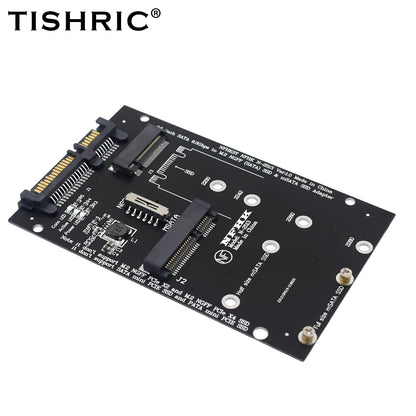 TISHRIC M.2 NGFF Msata SSD To SATA 3.0 2.5 Adapter M2 PCI SSD Converter Riser Card For PC Laptop Add On Card up to 6Gps