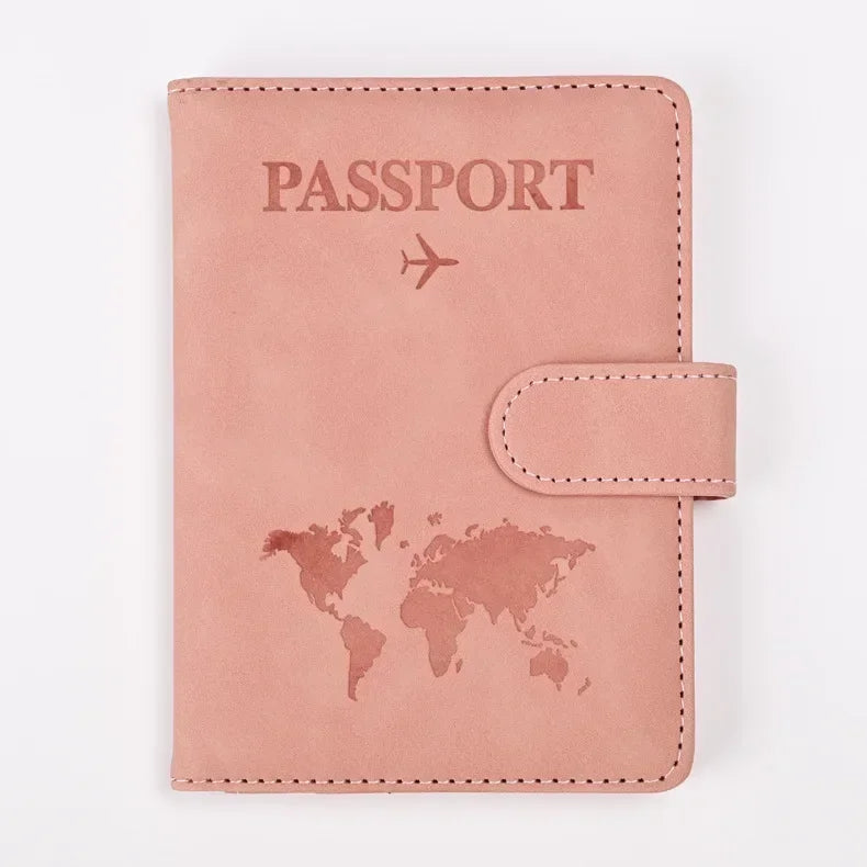 Passport Cover PU Leather Man Women Travel Passport Holder with Credit Card Holder Case Wallet Protector Cover Case