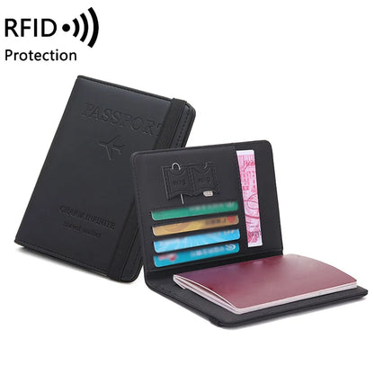 Automatic Smart Wallet Neutral Multi-Purpose Travel Passport Wallet Tri-Fold Document Organizer Holder Flat Wallet Insert Bolsa