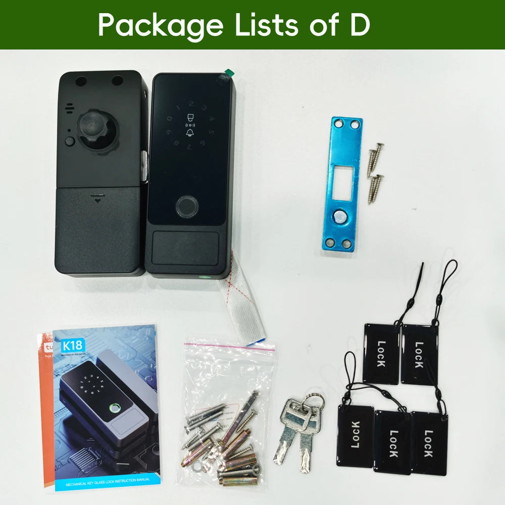 CDOK G18Tuya Bluetooth password lock, APP/fingerprint/password/swipe card/key unlock