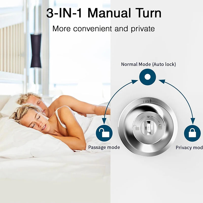 CIEPOJIET Fingerprint Lock for Tuya Smart Lock with Bluetooth Door Lock Keyless Entry with Fingerprint and Tuya App