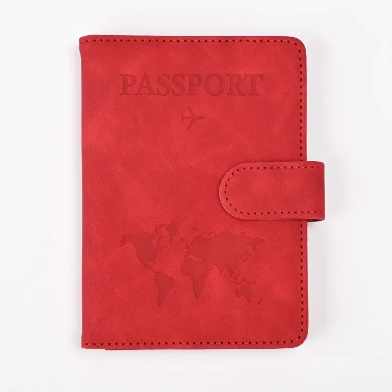 Passport Cover PU Leather Man Women Travel Passport Holder with Credit Card Holder Case Wallet Protector Cover Case