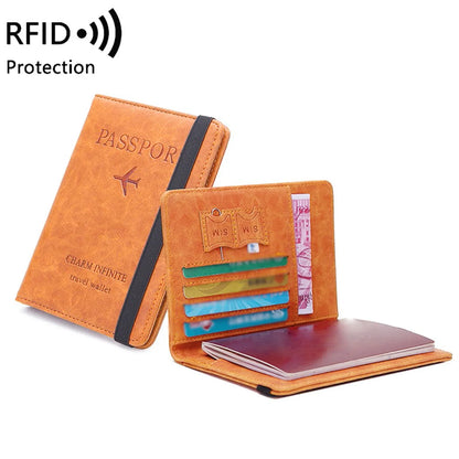 Automatic Smart Wallet Neutral Multi-Purpose Travel Passport Wallet Tri-Fold Document Organizer Holder Flat Wallet Insert Bolsa