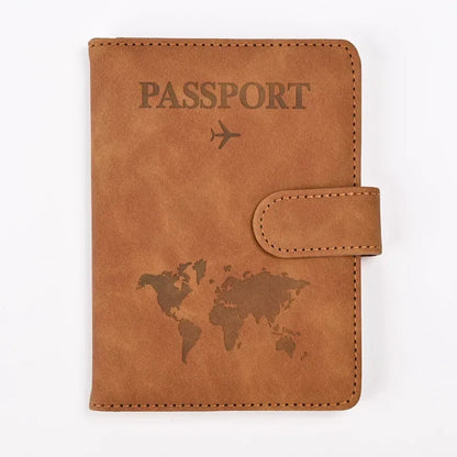 Passport Cover PU Leather Man Women Travel Passport Holder with Credit Card Holder Case Wallet Protector Cover Case