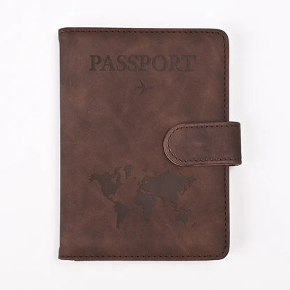 Passport Cover PU Leather Man Women Travel Passport Holder with Credit Card Holder Case Wallet Protector Cover Case