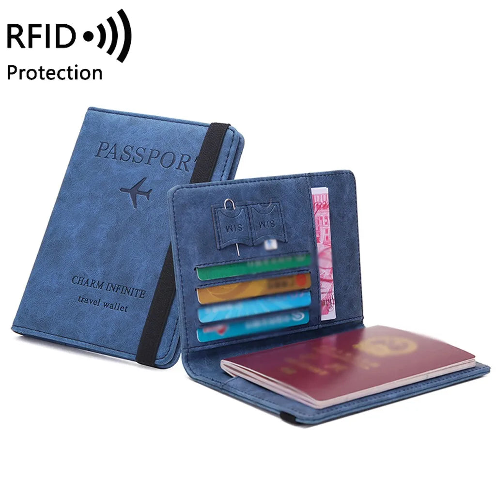 Automatic Smart Wallet Neutral Multi-Purpose Travel Passport Wallet Tri-Fold Document Organizer Holder Flat Wallet Insert Bolsa