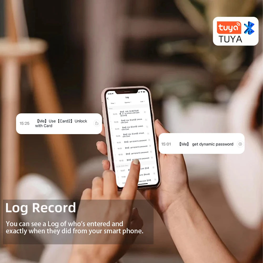 CDOK G18Tuya Bluetooth password lock, APP/fingerprint/password/swipe card/key unlock