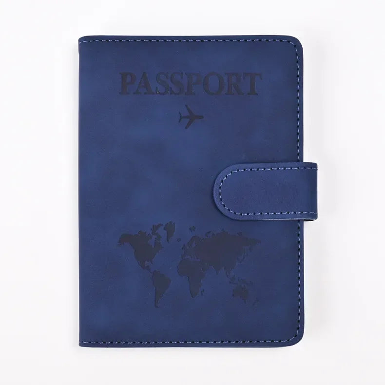 Passport Cover PU Leather Man Women Travel Passport Holder with Credit Card Holder Case Wallet Protector Cover Case