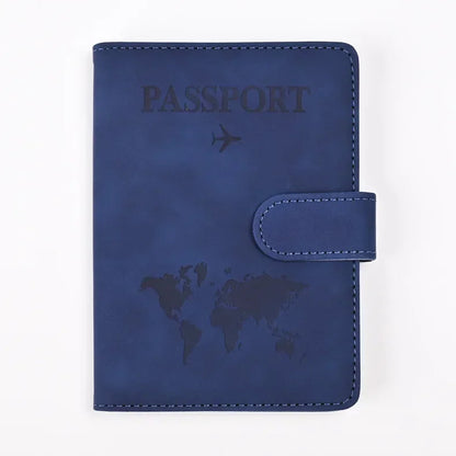 Passport Cover PU Leather Man Women Travel Passport Holder with Credit Card Holder Case Wallet Protector Cover Case