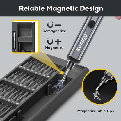 68 in 1 Precision Electric Screwdriver Set 64 Magnetic Bits 5 Torque Or 5-in-1Manual Screwdriver Tool ForIPhone Watch PC Glasses