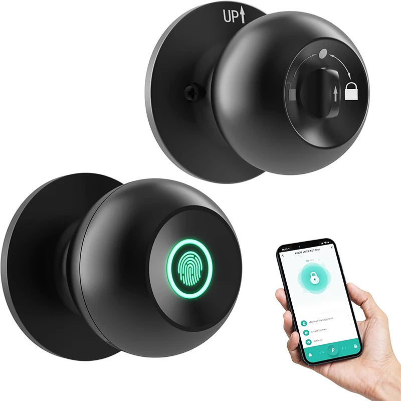 CIEPOJIET Fingerprint Lock for Tuya Smart Lock with Bluetooth Door Lock Keyless Entry with Fingerprint and Tuya App