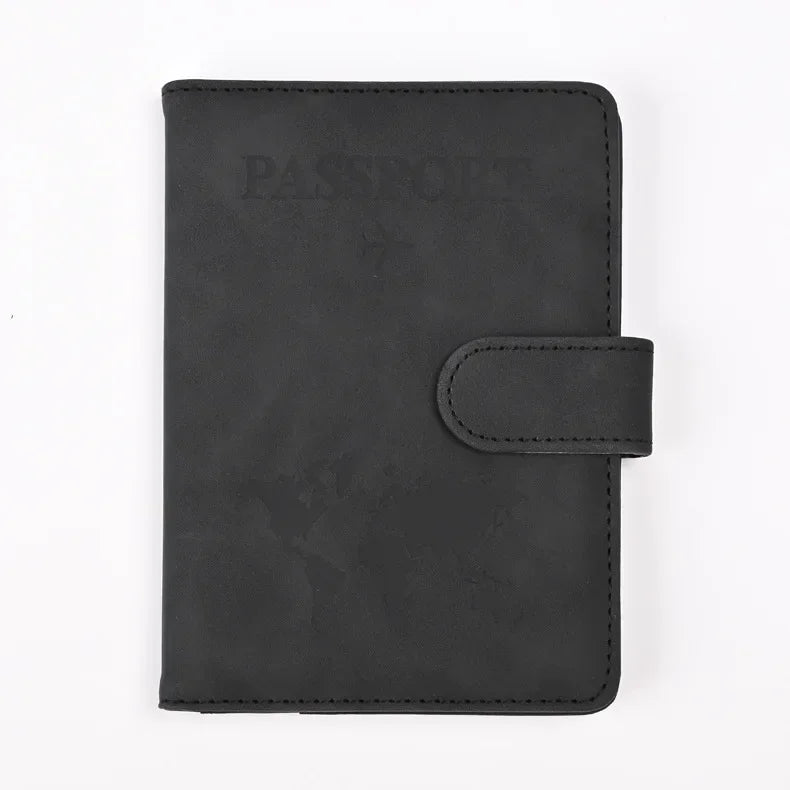 Passport Cover PU Leather Man Women Travel Passport Holder with Credit Card Holder Case Wallet Protector Cover Case