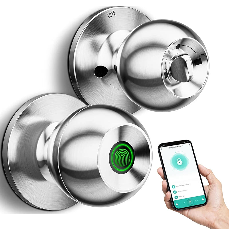 CIEPOJIET Fingerprint Lock for Tuya Smart Lock with Bluetooth Door Lock Keyless Entry with Fingerprint and Tuya App