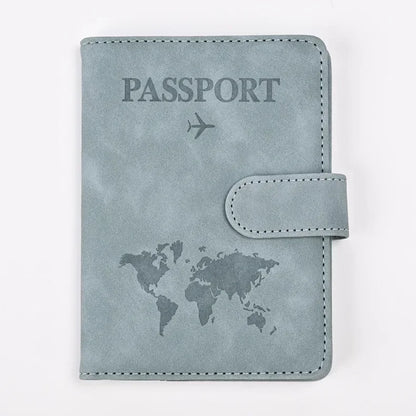 Passport Cover PU Leather Man Women Travel Passport Holder with Credit Card Holder Case Wallet Protector Cover Case