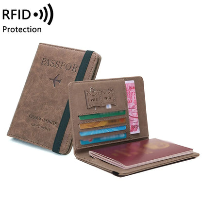 Automatic Smart Wallet Neutral Multi-Purpose Travel Passport Wallet Tri-Fold Document Organizer Holder Flat Wallet Insert Bolsa