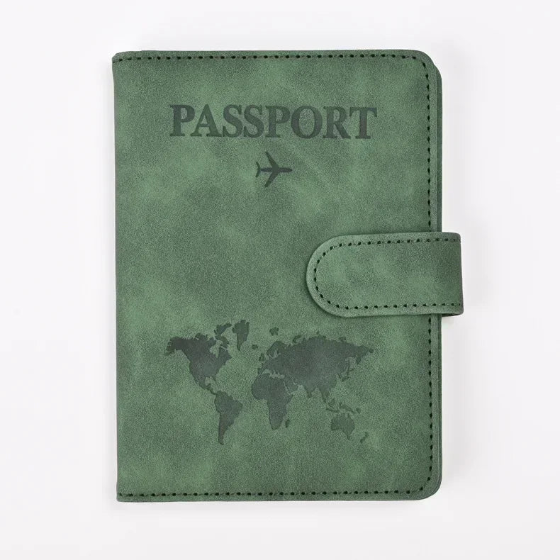 Passport Cover PU Leather Man Women Travel Passport Holder with Credit Card Holder Case Wallet Protector Cover Case