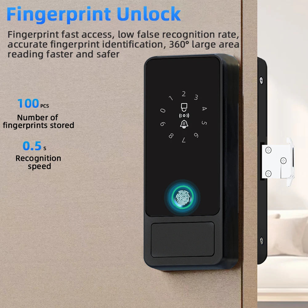 CDOK G18Tuya Bluetooth password lock, APP/fingerprint/password/swipe card/key unlock