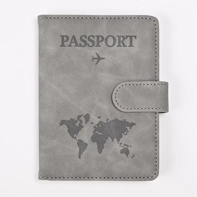 Passport Cover PU Leather Man Women Travel Passport Holder with Credit Card Holder Case Wallet Protector Cover Case