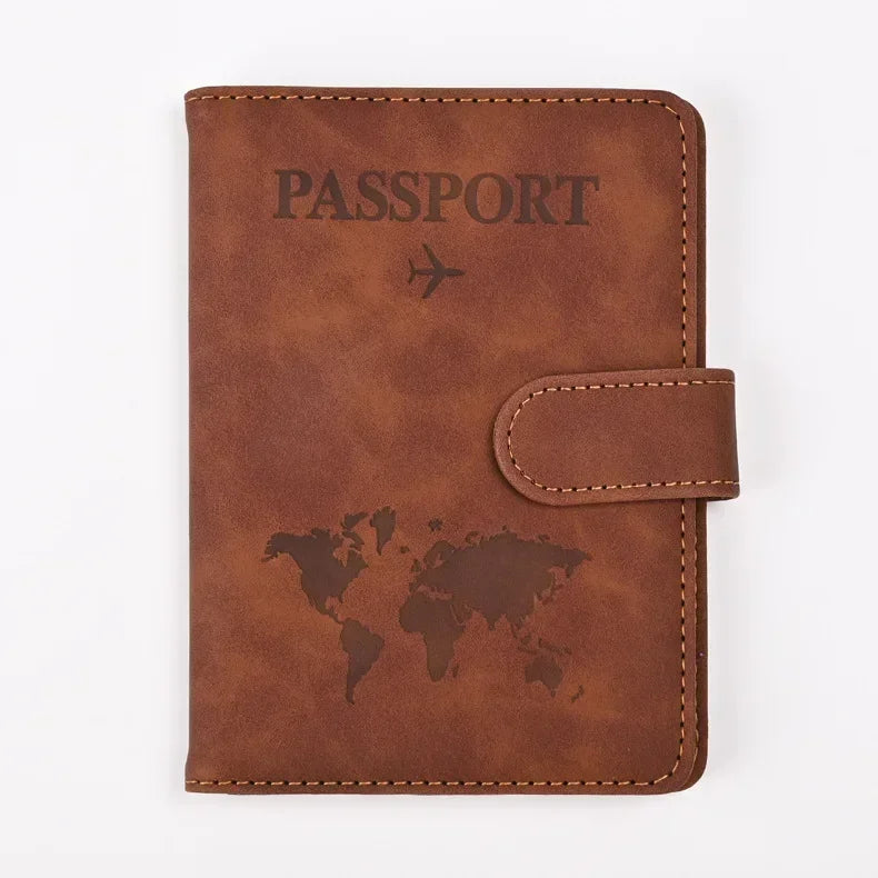 Passport Cover PU Leather Man Women Travel Passport Holder with Credit Card Holder Case Wallet Protector Cover Case